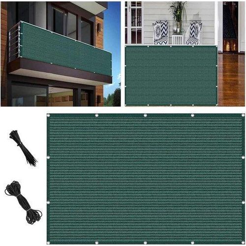 Sichtschutzzaun - Privatsphäre schützen - UV-resistant Gartenpflasterung - 120x250 cm - Dunkelgrüner Schutzzaun
