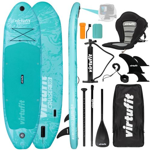 VirtuFit Supboard Cruiser 305 Türkis mit Kajak-Sitz, 305 x 81 x 15 cm