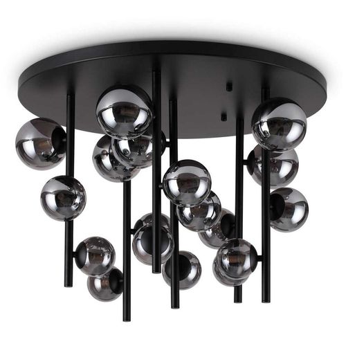 Moderne Deckenleuchte Perlage Metall Schwarz 18 Lichter G9 15W 3000K