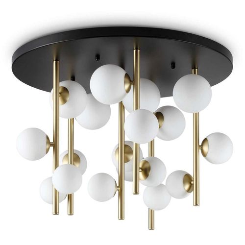 Moderne Deckenleuchte Perlage Metall Schwarz 18 Lichter G9 15W 3000K Ip20