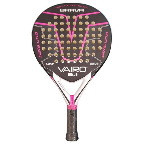 Padelschläger Brava 6.1 Rund, 45x25 cm, 38 mm dick, niedrige Balance, für durchschnittliches Fähigkeitsniveau
