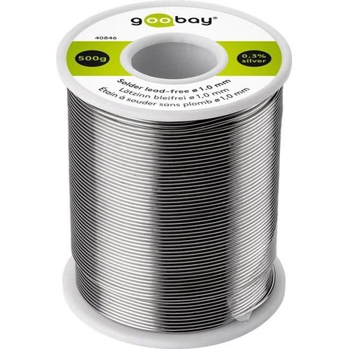 Pro Solder lead-free ø 1.0 mm 500 g - content: 0.3 % - Silber