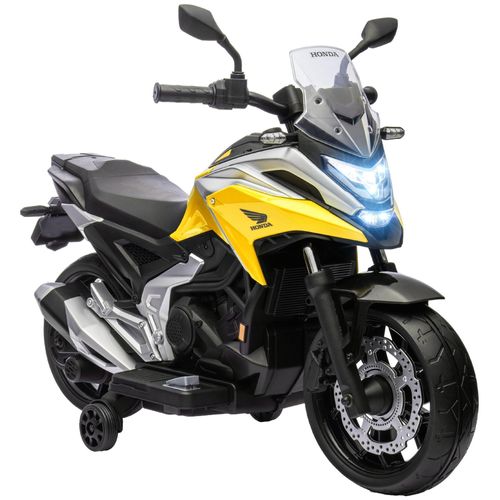 AIYAPLAY Kinder Elektro-Motorrad 12V Kindermotorrad mit MP3 USB LED-Scheinwerfer