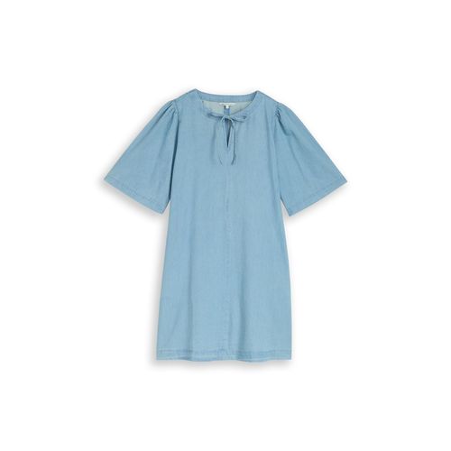 TOM TAILOR DENIM Damen Mini-Jeanskleid mit Eingriffstaschen, blau, Uni, Gr. M