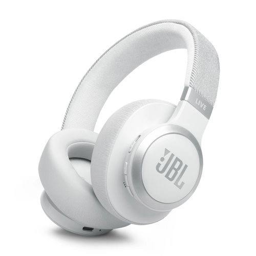 JBL Over-Ear-Kopfhörer "LIVE 770NC mit JBL Signature Sound und Surround Sound", weiß, B:7,6cm H:9,3cm T:2,7cm, Kopfhörer, Kabelloser Over-Ear-Kopfhörer mit True Adaptive Noise Cancelling