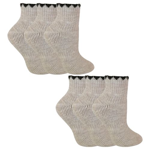 6 Paar Dames Korte Alpaca Wol Vochtregulerende Sokken