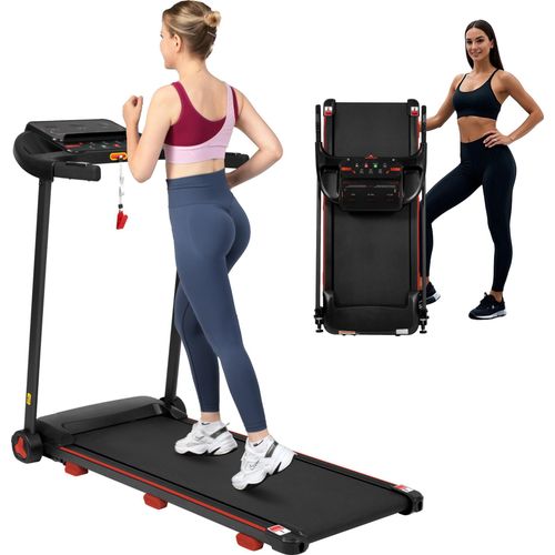 Laufband für Zuhause, Laufband Klappbar mit Steigung 8%, Laufbänder Leise bis 14km/h, 3,0 HP Treadmill für Zuhause mit LED Anzeige & Bluetooth