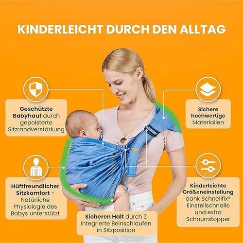 Ergonomische Tragehilfe, klassische Tragehilfe, weiche atmende Tragebeutel Rucksack