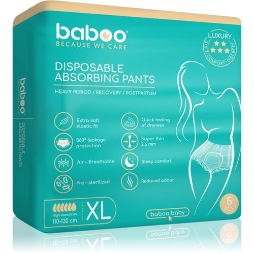 Baboo Disposable Absorbing Pants absorberend wegwerpondergoed Maat XL 5 st