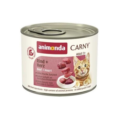 animonda Carny Nassfutter Katze Adult Rind und Herz 24x200 g