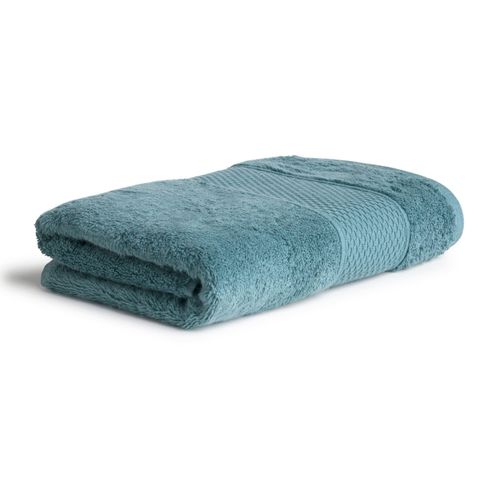Handtuch MÖVE "Pure Luxury", grün (smaragd), B:50cm L:100cm, Walkfrottier, Handtücher, Handtuch mit Mesh-Bordüre, 100% Ägyptischer Baumwolle