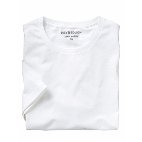 Mey & Edlich Herren Benchmark-Shirt Rundhals Doppelpack Weiß 100 % Baumwolle