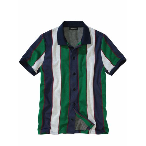 Mey & Edlich Herren Aufrecht-Polo Blau 100 % Baumwolle