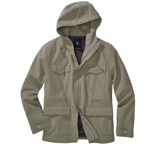 Mey & Edlich Herren Kapuzen-Fieldjacket Hinterland Grün 66 % Polyester, 28 % Viskose, 6 % Elasthan