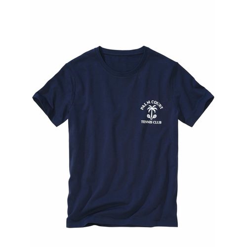 Mey & Edlich Herren T-Shirt Palm Court Tennis Club Blau 100 % Baumwolle