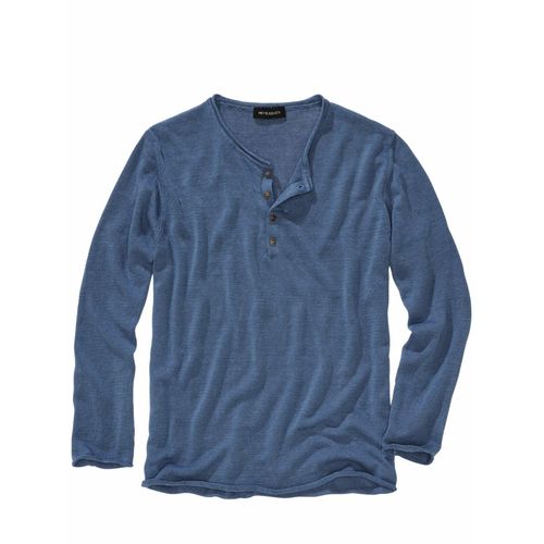Mey & Edlich Herren Gehaltvolles Leinenhenley Blau 100 % Leinen