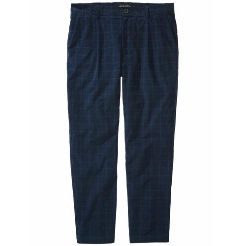 Mey & Edlich Herren Checker-Chino Blau 98 % Baumwolle, 2 % Elasthan