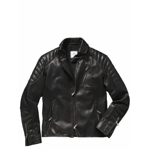 Heinz Bauer Manufakt Herren Lederjacke Interlagos Schwarz 100 % Kalbsleder