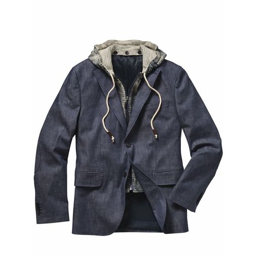 Mey & Edlich Herren Autoren-Sakko Blau Obermaterial: 98 % Baumwolle, 2 % Elasthan