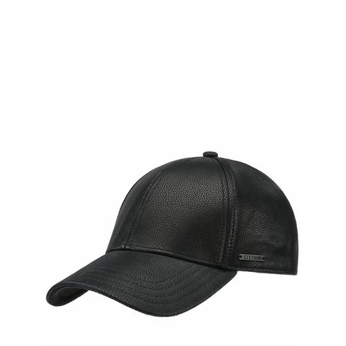 Stetson Herren Leder-Baseballcap Schwarz Rindleder