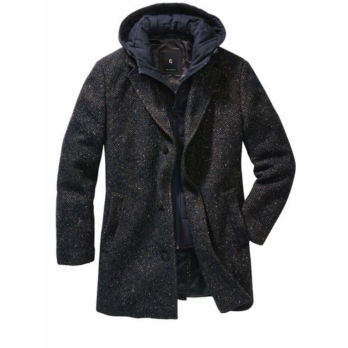 Mey & Edlich Herren Veranlagter Mantel Blau Obermaterial: 70 % Wolle, 30 % Polyester