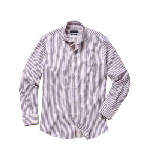 Mey & Edlich Herren Streifenhai-Hemd Lila 100 % Tencel