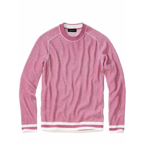 Mey & Edlich Herren Immer-besonders-Pullover Rosa 77 % Baumwolle, 12 % Leinen, 11 % Polyester