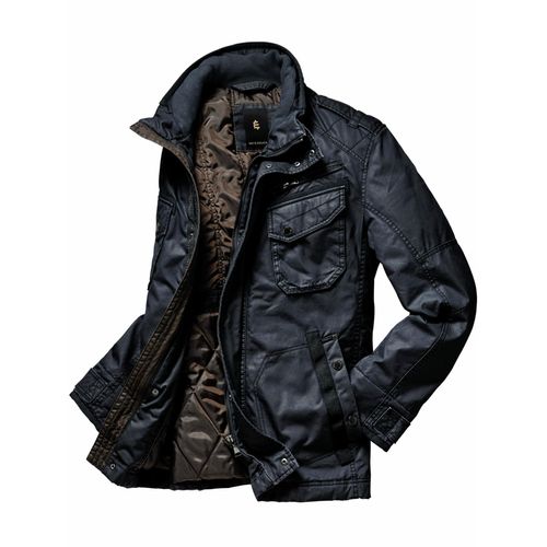 Mey & Edlich Herren Dry-Wax-Jacke Blau 100 % Baumwolle