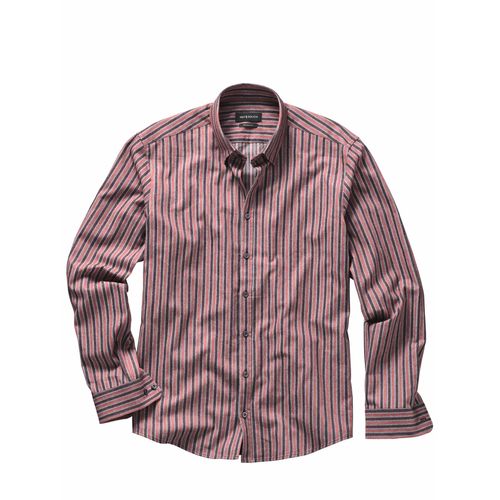 Mey & Edlich Herren New-Work-Flanellhemd Rot 100 % Baumwolle