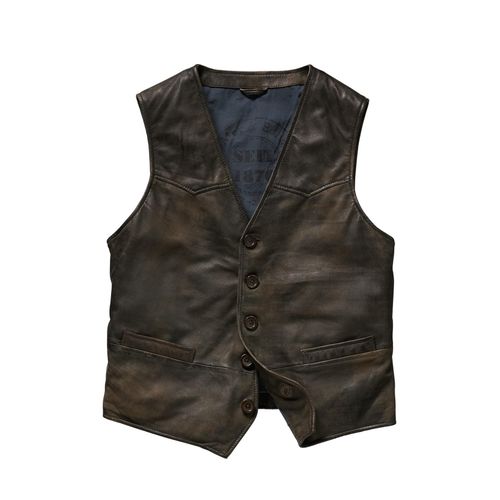 Mey & Edlich Herren Keine-Klischees-Weste Braun Obermaterial: Lammnappa