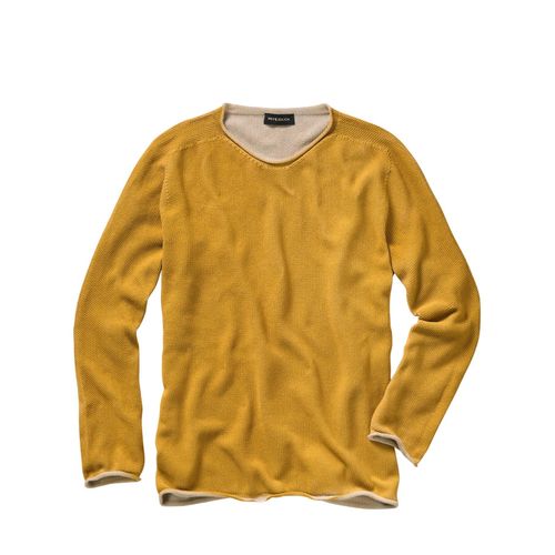 Mey & Edlich Herren Schmirgel-Pullover Gelb 100 % Baumwolle