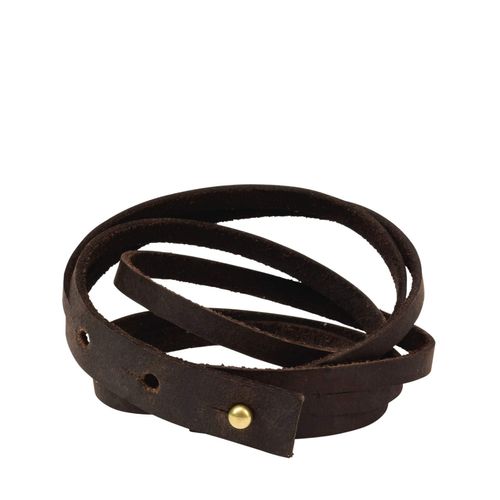 Lederwerk Herren Leder-Wickelarmband Braun Länge: ca