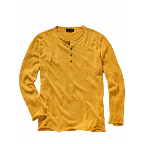 Mey & Edlich Herren Gehaltvolles Leinenhenley Gelb 100 % Leinen