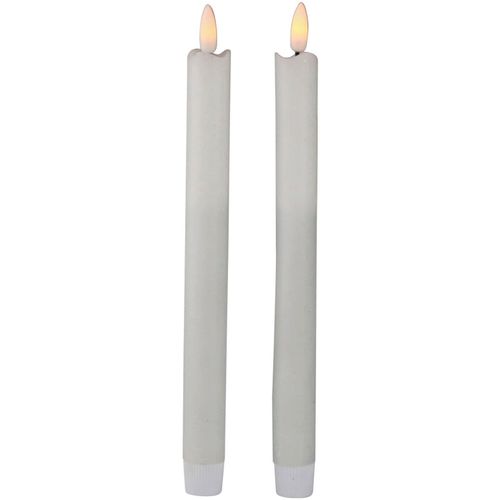 LED-Kerze AM DESIGN "Stabkerze, Höhe ca. 24,5 cm", weiß, H:24,5cm Ø:1cm, Kunststoff, veredeltes Paraffin, Kerzen, LED-Kerze, LED Echtwachskerze, Weihnachtsdeko