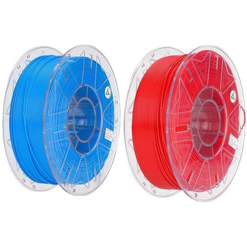 3D-Filament, 1,75 mm Durchmesser, biologisch abbaubares PLA-Material, Blau und Rot