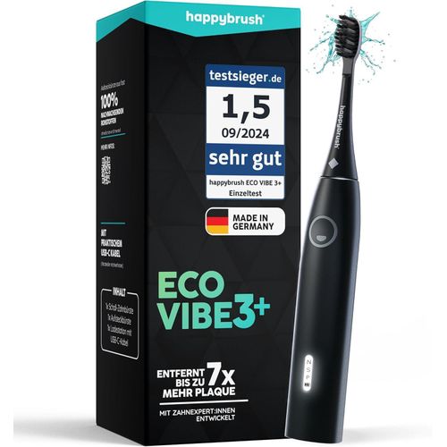 Elektrische Zahnbürste mit 8 Wochen Power Akku – Ultraschall Zahnbürsten Schallzahnbürste Eco Vibe 3+ – – 100 Tage testen