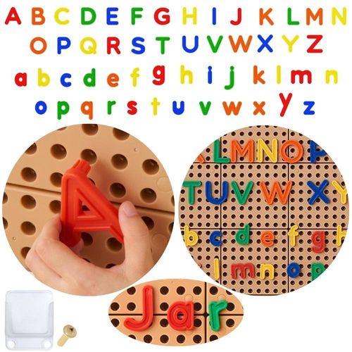 Masterkidz Alphabet-Buchstaben-Set (Groß- und Kleinbuchstaben) für Stammwandpaneele, 122-tlg.
