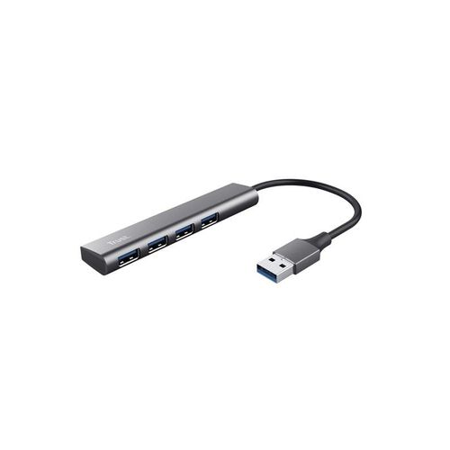 Trust Halyx 4 Port USB 3.2 Gen1 Hub USB-Hubs - 4 - Grau