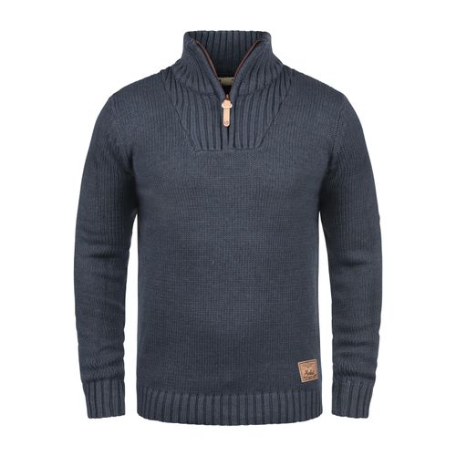 Troyer SOLID "Troyer SDPetro", Herren, Gr. M, blau (ins bl mel), Obermaterial: 50% Baumwolle CO. 50% Polyacryl PAN., Pullover Troyer
