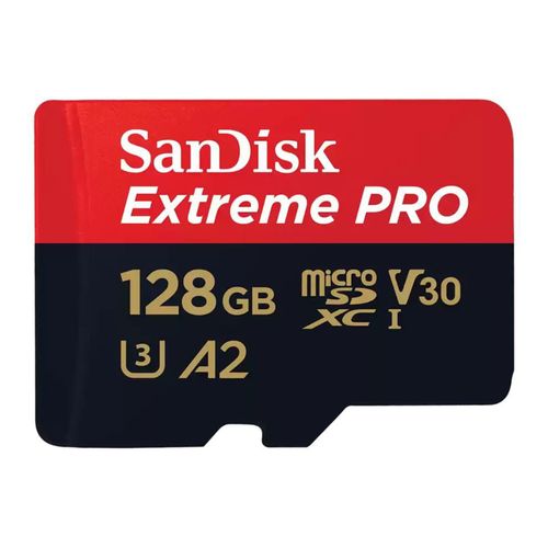 SanDisk microSDXC Extreme PRO 128GB (R200MB/s) + Adapter, 2 Jahre RescuePRO Deluxe micro SDXC Speicherkarte