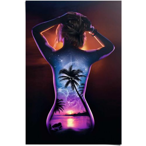 Poster REINDERS "Frauenrücken Hawaii Dream", lila (farbe bild(er): lila), B:61cm H:91,5cm, Papier, Bilder, Poster