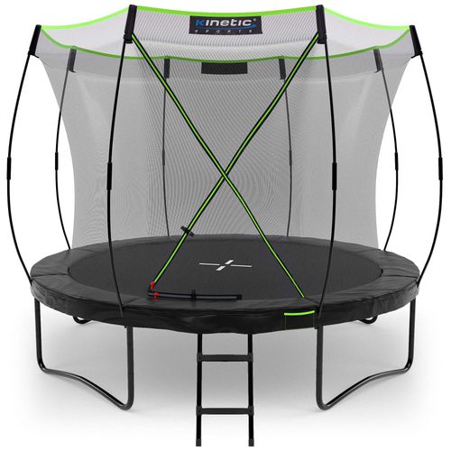 KINETIC SPORTS Trampolin Outdoor 'Ultimate Pro' Ø 244/305/366/427 cm – Gartentrampolin, Kindertrampolin mit Leiter, bis zu 160 kg