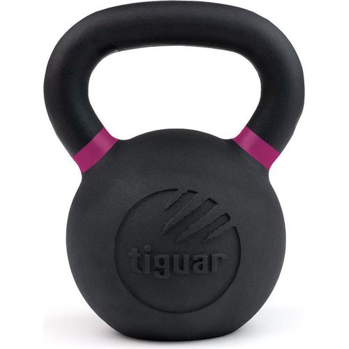tiguar Kettlebell RAW 24 kg Gusseisen-Kettlebell mit ergonomischem Griff, pulverbeschichtet, farbcodiert, für CrossFit, Krafttraining und Functional Training, langlebig und robust