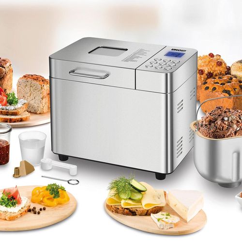 UNOLD Brotbackautomat "Backmeister Edel 68456", silber (edelstahlfarben), B:36,9cm H:30,6cm T:26,7cm, Brotbackautomaten, bis zu 1.000 g Brotgewicht