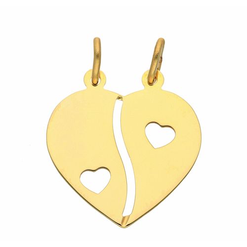 Puzzleanhänger ADELIA´S "Partneranhänger 333 Gold ( 8K )", gold, Schmuckanhänger, Damen, Gold, Goldanhänger Partneranhänger