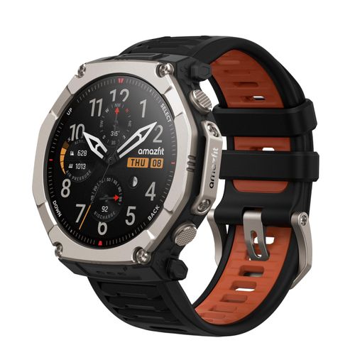 Amazfit T-Rex Ultra 2 Black Magma Smartwatch (Herzfrequenzmessung, Schrittzähler)