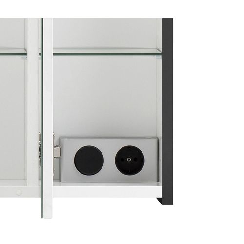 Tchibo - Spiegelschrank »Sonderby« - 65x16x62,7cm - anthrazit - Holz / Metall / Glas