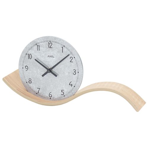 Tischuhr AMS, beige (eichefarben), Tischuhren, Quarzuhr, Wohnzimmer, Esszimmer, Made in Germany