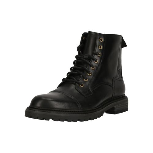 Stiefelette CLARKS "Clarkridge Hi Black Leather", Damen, Gr. 42,5, schwarz, Leder, Schuhe Stiefelette, mit akzentuierenden Details