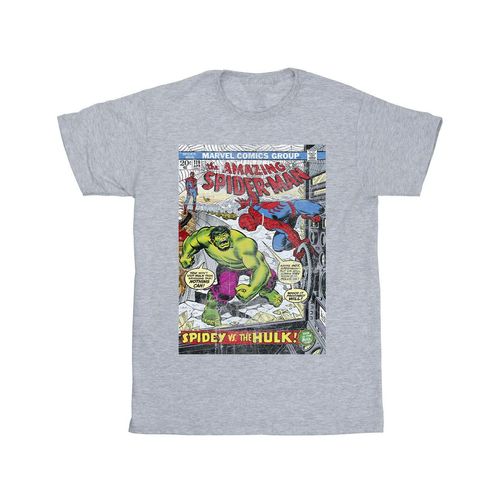 Marvel Heren Spider-Man VS Hulk Cover T-Shirt (Sportgrijs)